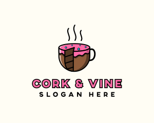 Cake Slice Coffee logo design