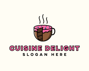 Cake Slice Coffee logo design