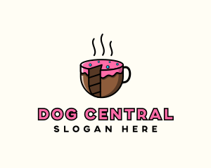 Cake Slice Coffee logo design