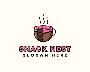 Cake Slice Coffee logo design