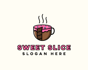 Cake Slice Coffee logo design