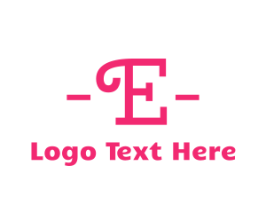 Curly Pink E logo