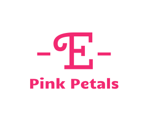 Curly Pink E logo design