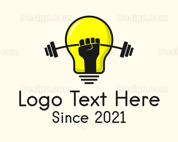 Weightlifting Hand Bulb Logo