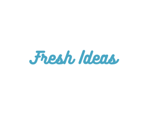 Minimalist Fresh Script logo design