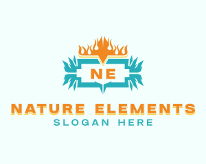 Cold Hot Temperature logo design