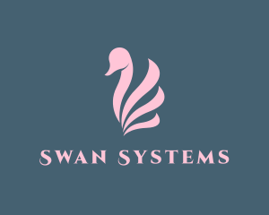 Pink Swan Bird  logo