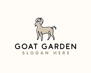 Farm Goat Animal logo design