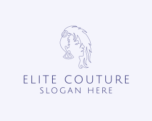 Hairstyle Woman Fashion Accessories  logo design