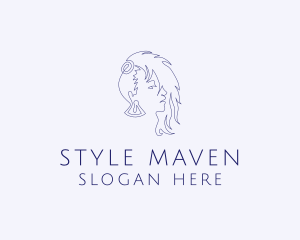 Hairstyle Woman Fashion Accessories  logo design