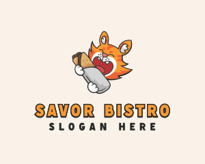 Burito Fox Cafeteria logo design