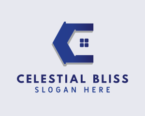 Real Estate House Letter C logo design