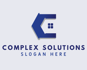 Real Estate House Letter C logo design