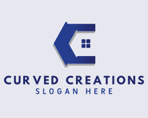 Real Estate House Letter C logo design