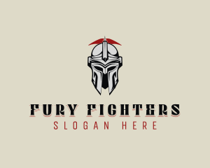 Spartan Combat Helmet logo design