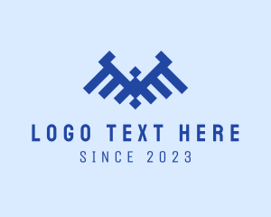 Geometric Pixel Bird  logo