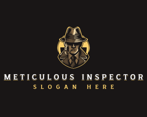 Smoking Inspector Detective logo design