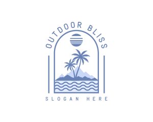 Summer Tree Beach logo design