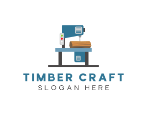 Table Saw Woodcutter logo design