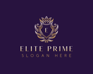 Elegant Crown Crest logo design