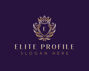 Elegant Crown Crest logo design