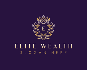 Elegant Crown Crest logo design