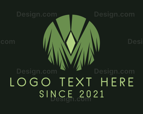 Grass Landscaping Badge Logo