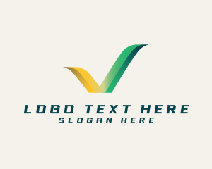 Business Verified Check  Letter V logo