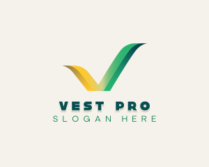 Business Consultant Letter V logo design