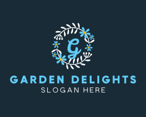 Ornamental Flower Garden Florist logo design