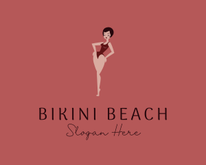 Sexy Swimwear Woman logo design