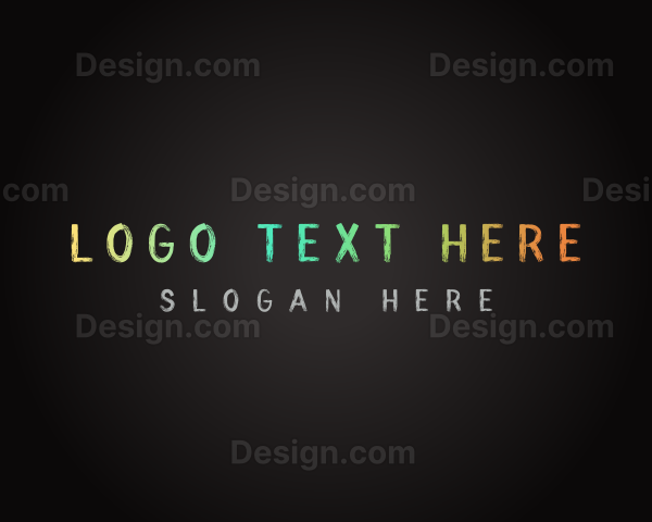 Grunge Texture Chalk Logo