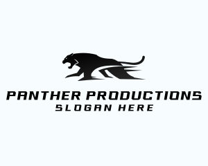 Fast Panther Animal logo