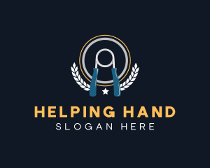 Hand Gripper Exercise logo design