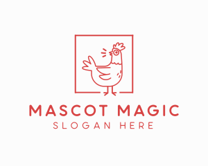 Quirky Farm Chicken logo design