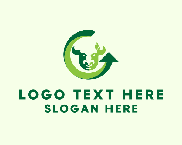 Green Cow logo example 4