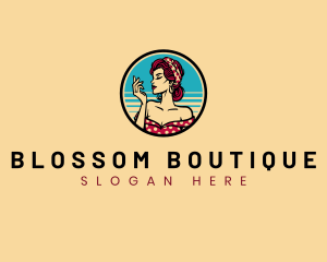 Fashion Pinup Girl logo design