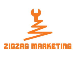 Zigzag Wrench Repair logo design