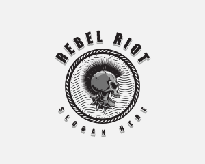 Punk Skull Rockstar logo