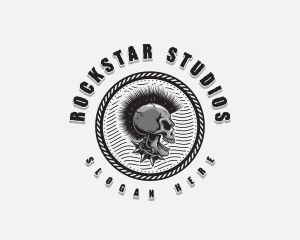 Punk Skull Rockstar logo