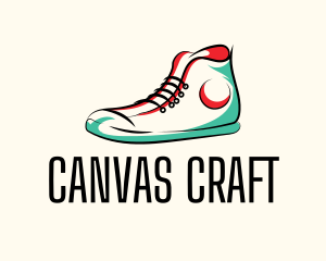 Hipster Sneakers Shoes  logo design