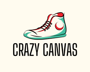 Hipster Sneakers Shoes  logo design