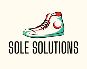 Hipster Sneakers Shoes  logo design