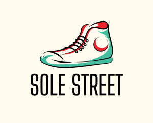 Hipster Sneakers Shoes  logo design