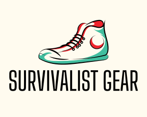 Hipster Sneakers Shoes  logo design