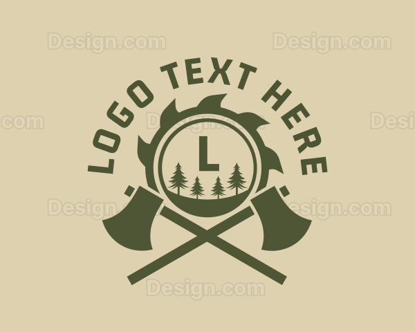 Axe Log Woodworking Logo