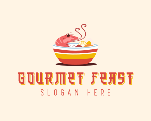 Shrimp Bowl Dining logo design