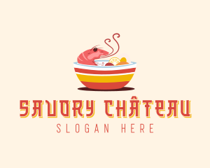 Shrimp Bowl Dining logo design