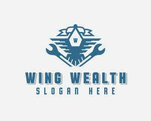 Wrench Tools Wings logo design