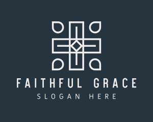 Religious Chapel Crucifix logo design